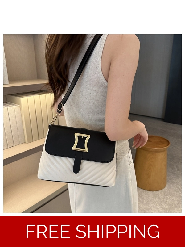 Women's Casual PU Colorblock Pure Color Bag